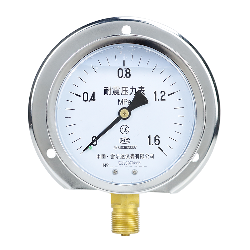YN-100T耐震径向带后边压力表